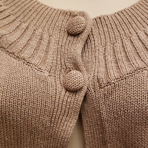 Ann Taylor Small Tan 3/4 Sleeve Cardigan Sweater - Picture 2 of 5